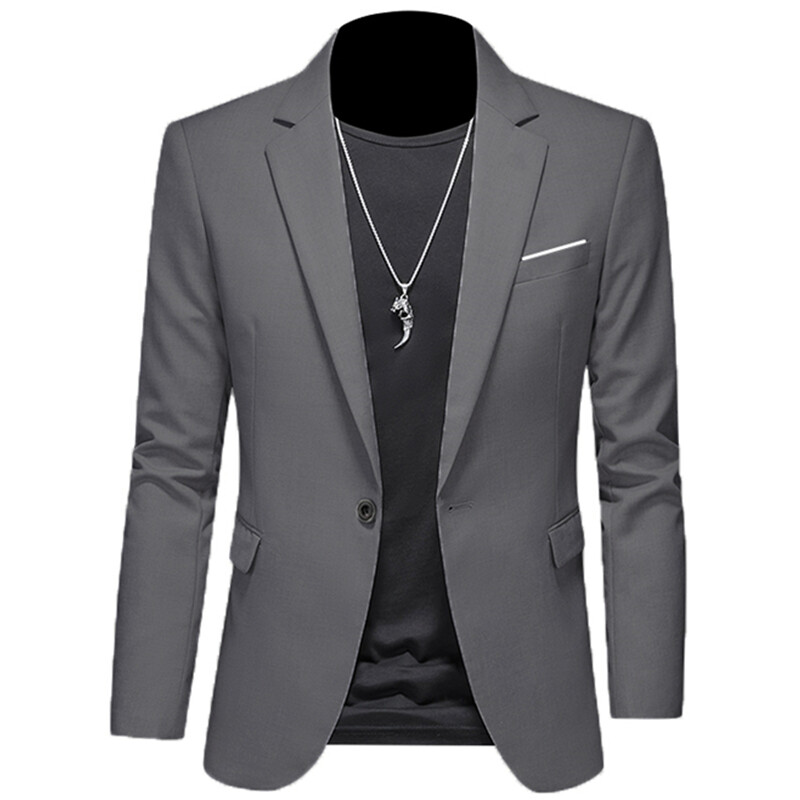 Pánske saká, bunda, kabát, ležérne oblečenie, butik, biznis, jednofarebný strih, slim fit, 2023