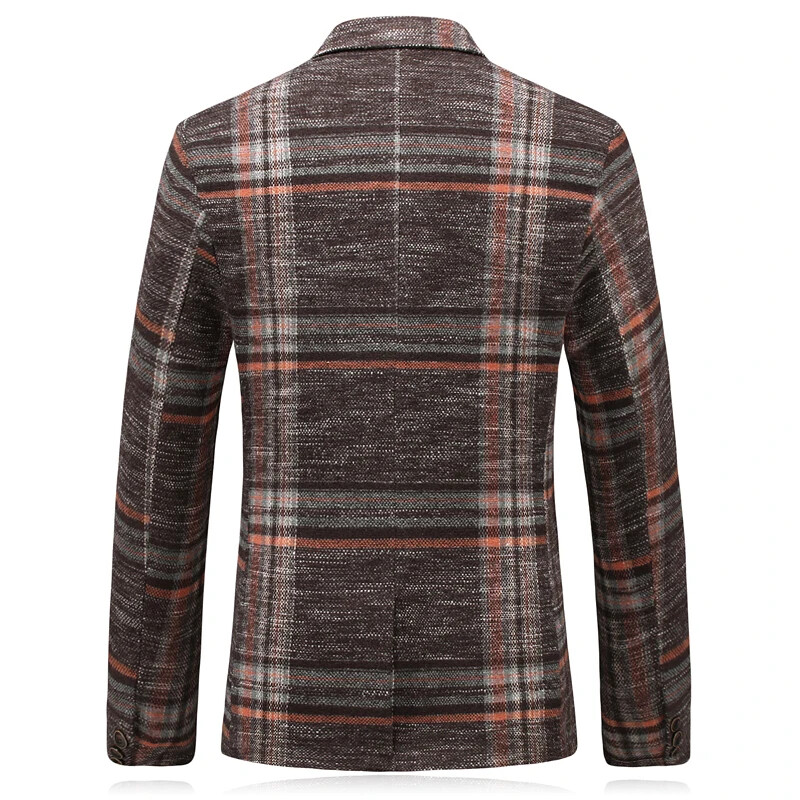 Pánske zimné sako 2023, nové, luxusné, biznis, britský štýl, slim fit, hrubé, slim fit, / Pánska móda, vysoko kvalitné sako / kabát
