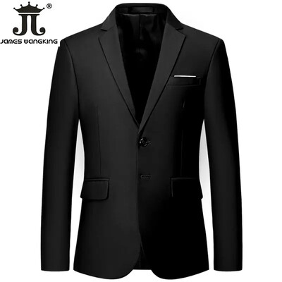 Muški sako Boutique modni jednobojni svijetli tanak uski muški ležerni poslovni odijelo sako mladoženja vjenčanica party tiranski kaput