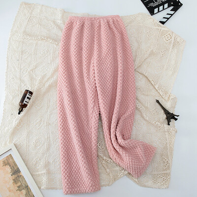 Zahustené teplé pyžamové nohavice pre ženy, jesenné a zimné nohavice, flanelové pyžamové nohavice, dámske spacie nohavice pre dievčatá