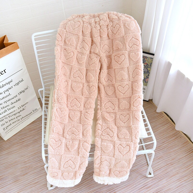 Παντελόνι χειμωνιάτικης πιτζάμα Γυναικεία κοραλί φλις ελαστικό παντελόνι Φθινοπωρινό πυζά με στάμπα Νυχτικά Plus βελούδινο ζεστό φανελένιο παντελόνι για το σπίτι