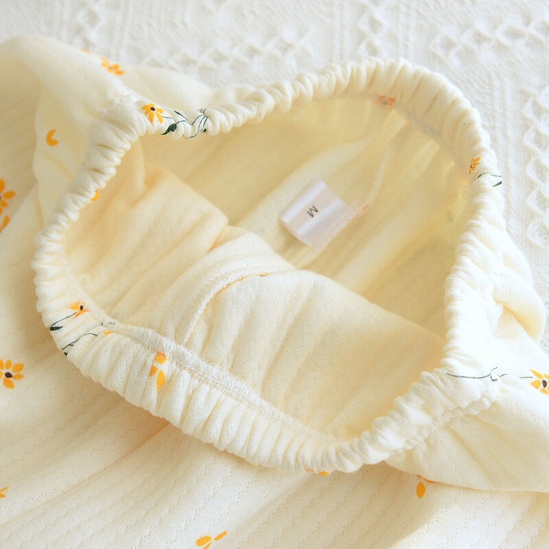 Moteriškos miegui skirtos apatinės kelnės rudeninės žiemos storos šiltos pižamos kelnės Minkštos medvilnės miegui Gėlėti moteriški laisvalaikio namų drabužiai