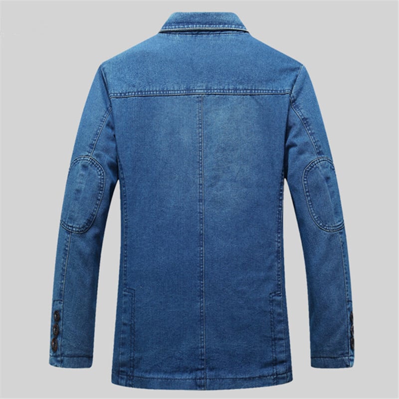 Muški traper blejzer Muški modni pamuk Vintage odijelo Gornja odjeća Muški plavi kaput traper jakna Muški Slim Fit traperice Denim blejzeri Top 4Xl