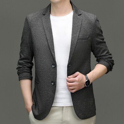 Visokokvalitetna moda zgodnog trenda Jesensko odijelo dugih rukava Thincasual poslovno ležerno odijelo Jednostruki West Blazer Masculino Slim Fit