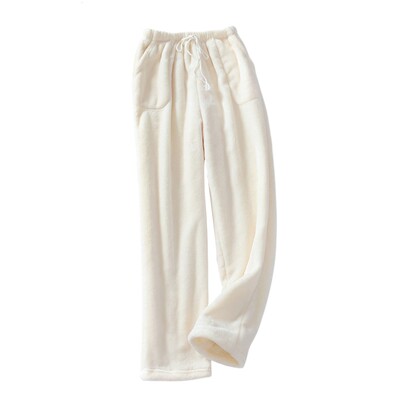 Didelio dydžio unisex miegui skirtos apatinės kelnės moterims ir vyrams žieminės flanelinės šiltos, patogios kelnės laisvos storio miegui minkštos pižamos kelnės