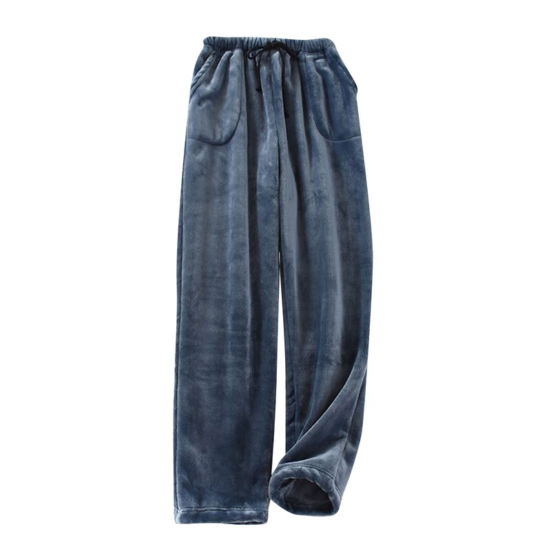 Didelio dydžio unisex miegui skirtos apatinės kelnės moterims ir vyrams žieminės flanelinės šiltos, patogios kelnės laisvos storio miegui minkštos pižamos kelnės
