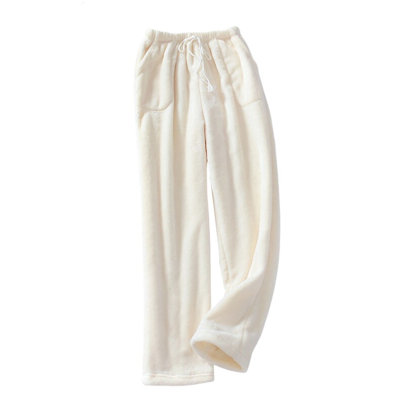 Didelio dydžio unisex miegui skirtos apatinės kelnės moterims ir vyrams žieminės flanelinės šiltos, patogios kelnės laisvos storio miegui minkštos pižamos kelnės