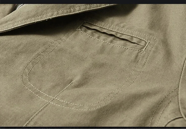 Imbracaminte pentru barbati noi de toamna. Jachetă de afaceri în aer liber din bumbac, pentru bărbați europeni și americani, la modă, cu guler, haină casual