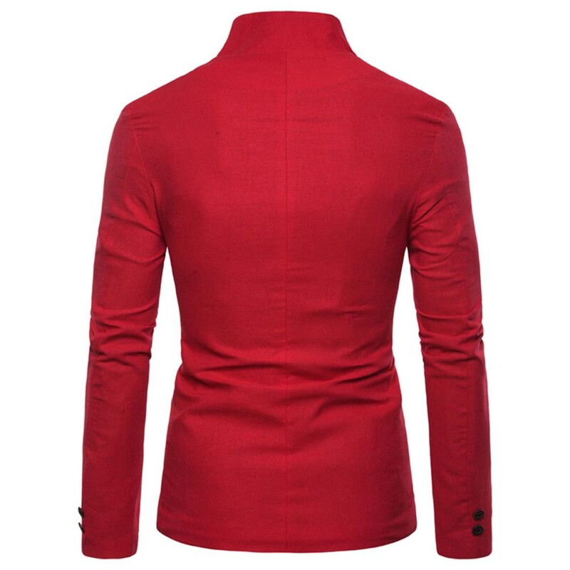 Muškarci dugih rukava samostojeći ovratnik-smoking odijelo Blazer, uski sako s 3 gumba, kaput