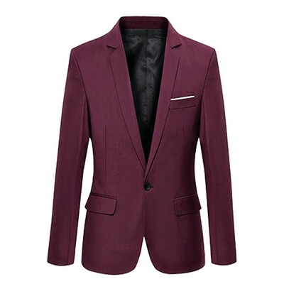 Ανδρικά Blazers Slim Φθινοπωρινό κοστούμι Blazer Business Formal Party Ανδρικό κοστούμι με ένα κουμπί Πέτο Casual μακρυμάνικο τσέπες Top Plus Size