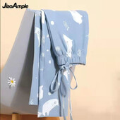 100% pamut pizsama nadrág női őszi új rajzfilm alvó alsó koreai divat alkalmi pizsama aranyos otthoni nadrág