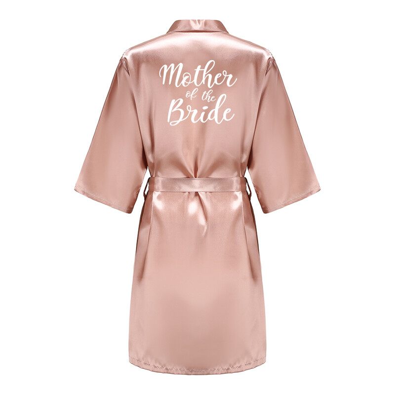 Nuntă Mireasa Robe de domnișoară de onoare pentru femei Cadouri de petrecere de mireasă Rochie de echipă Rochie de satin de mătase Lenjerie de noapte Kimono Halat de baie sexy de vară
