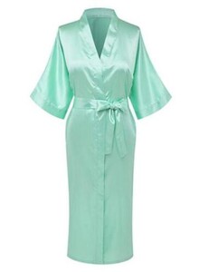 Σέξι εσώρουχα, κλασικό νυχτικό, γυναικεία μακρύ ρόμπα κιμονό σατέν μπουρνούζι S-XXXL με ζώνη