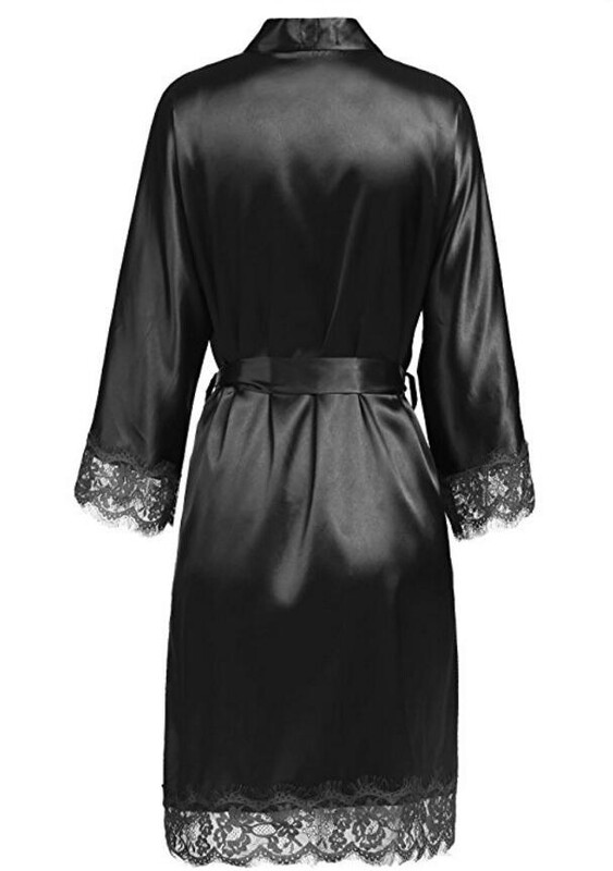 Nagy méretű csipke patchwork menyasszonyi koszorúslány köntös Szexi fehérnemű női selyem esküvői parti kimonó köntösök hálóing Hálóruha fürdőköpeny