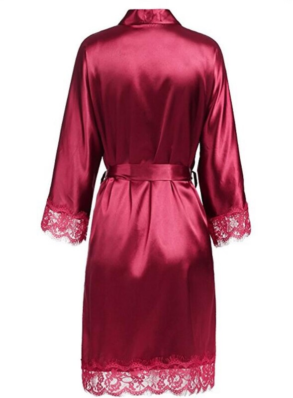 Nagy méretű csipke patchwork menyasszonyi koszorúslány köntös Szexi fehérnemű női selyem esküvői parti kimonó köntösök hálóing Hálóruha fürdőköpeny