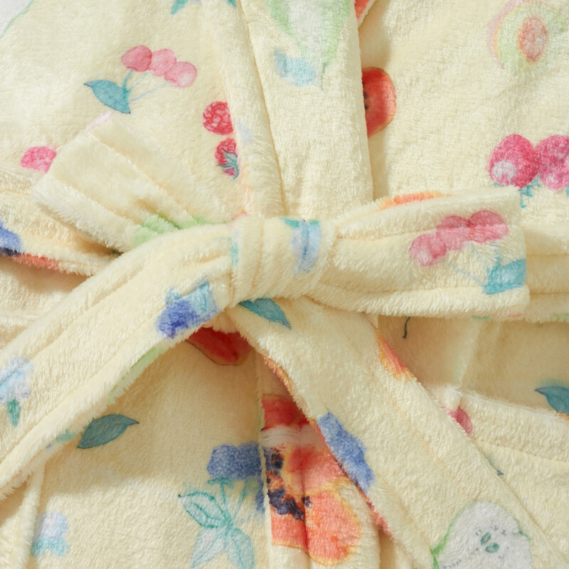 Meleg flanel köntös téli otthoni hálóruha női nyomtatott hosszú ujjú fürdőköpeny kimonó köntös övvel Nappali ruha Női pizsama