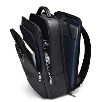 Executive Backpack Ανδρικά PU Δερμάτινη τσάντα φόρτισης USB Χαρτοφύλακας γραφείου Travel Laptop Office Business Shoulder Pack Πλάτη Αρσενικό