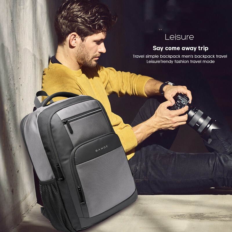 Férfi tervező laptop hátizsák fiúk iskolatáskák motorkerékpár Taktikai üzleti sport utazási hátizsákok férfi USB töltő hátizsák