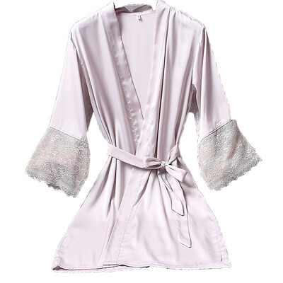Kimono kućni ogrtač Ženski komplet ogrtača Satenska spavaćica Ležerna spavaćica Vjenčani dar Seksi spavaćica Intimno donje rublje