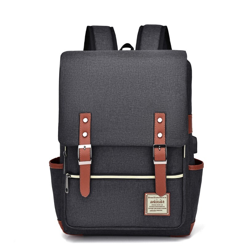 Vintažinė nešiojamojo kompiuterio kuprinė Vyriški drobiniai krepšiai Vyriški Kelioniniai Laisvalaikio Kuprinės Retro laisvalaikio krepšiai Mokykliniai krepšiai paaugliams Mokyklinė atvira dovana