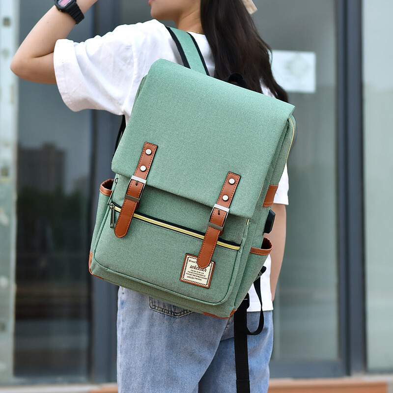 Vintažinė nešiojamojo kompiuterio kuprinė Vyriški drobiniai krepšiai Vyriški Kelioniniai Laisvalaikio Kuprinės Retro laisvalaikio krepšiai Mokykliniai krepšiai paaugliams Mokyklinė atvira dovana