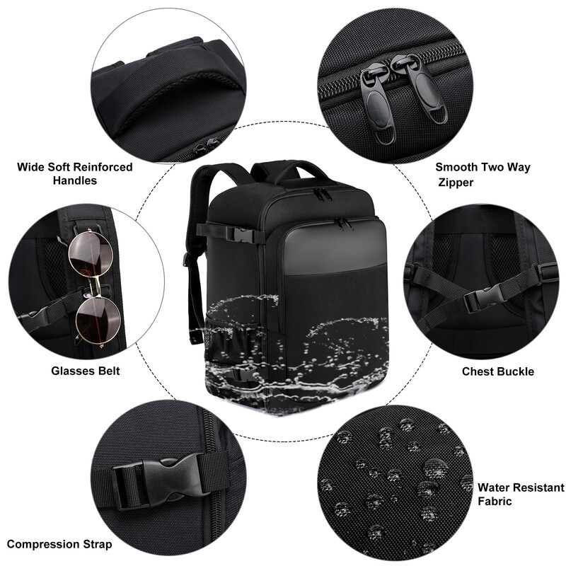 Geestock Ruksak za avion Ruksak 40×20×25 Višenamjenska školska torba Putna ruksak za vanjska putovanja Ruksak za prijenosno računalo mochila cabina