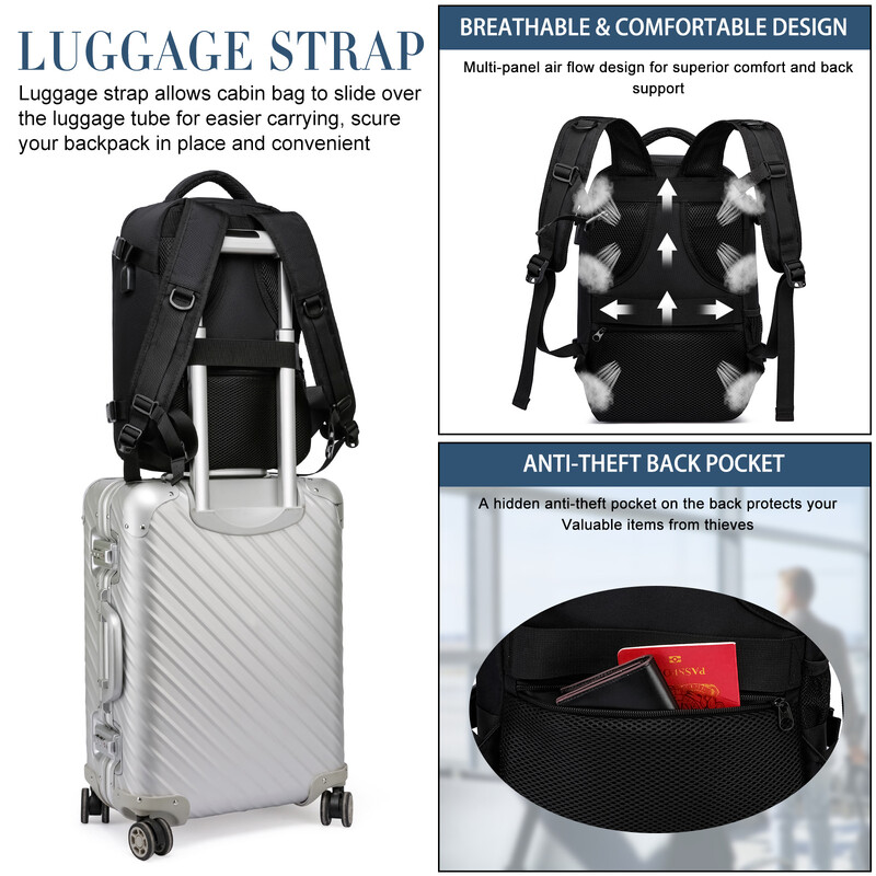 Geestock Ruksak za avion Ruksak 40×20×25 Višenamjenska školska torba Putna ruksak za vanjska putovanja Ruksak za prijenosno računalo mochila cabina