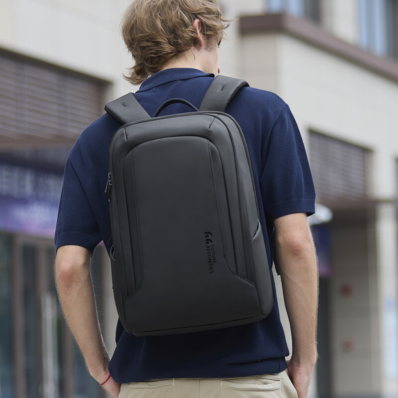 Heroic Knight minimalista férfi hátizsák üzleti vízálló munkahelyi hátizsák klasszikus fekete 15,6 hüvelykes laptop hátizsák napi ingázáshoz