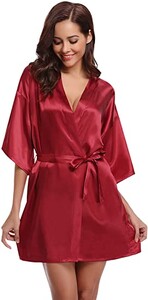 Satīna halāts Sieviešu intīmā apakšveļa naktsveļa Zīdaini līgavas kāzu dāvana gadījuma kimono peldmētelis kleita naktskrekls seksīgs naktsveļa