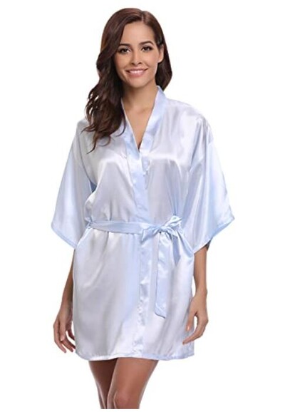 Satīna halāts Sieviešu intīmā apakšveļa naktsveļa Zīdaini līgavas kāzu dāvana gadījuma kimono peldmētelis kleita naktskrekls seksīgs naktsveļa