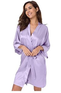 Saténový župan, dámska intímna spodná bielizeň, pyžamá, hodvábne svadobné, svadobné, ležérne kimono, župan, nočná košeľa, sexy nočné prádlo