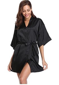 Saténový župan, dámska intímna spodná bielizeň, pyžamá, hodvábne svadobné, svadobné, ležérne kimono, župan, nočná košeľa, sexy nočné prádlo