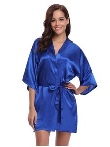 Saténový župan, dámska intímna spodná bielizeň, pyžamá, hodvábne svadobné, svadobné, ležérne kimono, župan, nočná košeľa, sexy nočné prádlo