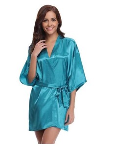 Saténový župan, dámska intímna spodná bielizeň, pyžamá, hodvábne svadobné, svadobné, ležérne kimono, župan, nočná košeľa, sexy nočné prádlo