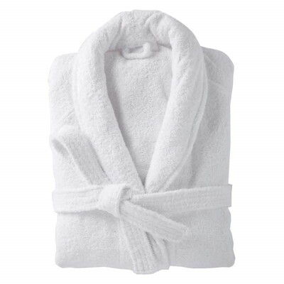 Ženski kućni ogrtač Terry Bath White za hotelski ogrtač, saunu i bazen, mekani pamučni frotirski ogrtač velike veličine dugi ogrtač za kupanje za muškarce