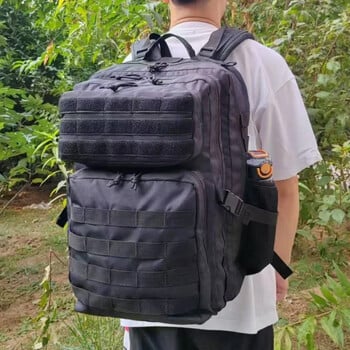 SYZM 30L/50L голям капацитет Мъжка тактическа раница с мека гръб Външна раница Туризъм Къмпинг Лов Спортни пътни чанти