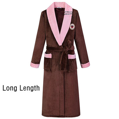 Nagy méretű, 3XL női flanel hálóruha köntös téli meleg kimonó fürdőköpeny laza alkalmi hálóing nappaliruha vastag otthoni viselet