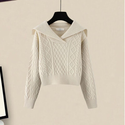 1940-es évek Retro Lazy Stílusú Gyapjú Ruhák Őszi Rövid Személy Felső Félszoknya Kétrészes szett Pamut anyag Kényelmes Alkalmi Stílus