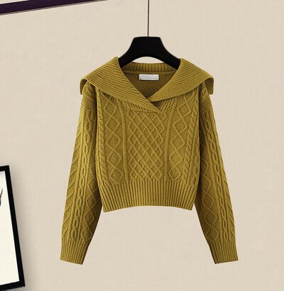 1940-es évek Retro Lazy Stílusú Gyapjú Ruhák Őszi Rövid Személy Felső Félszoknya Kétrészes szett Pamut anyag Kényelmes Alkalmi Stílus