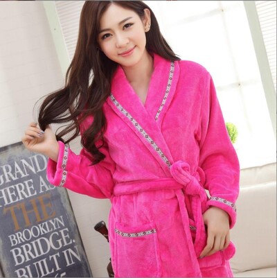 Sieviešu ziemas silts flaneļa kimono halāts guļamveļa Sieviešu apdruka ar ziediem naktskreklu rīta kleita atpūtas telpa Wear Hotel peldmētelis