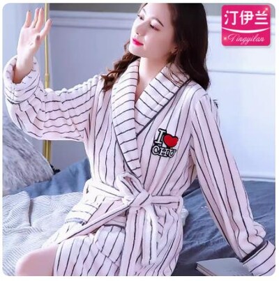 Sieviešu ziemas silts flaneļa kimono halāts guļamveļa Sieviešu apdruka ar ziediem naktskreklu rīta kleita atpūtas telpa Wear Hotel peldmētelis