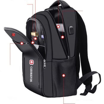 2023 New Men Backpack Business Unisex Τσάντα ταξιδιού υπολογιστή Leisure Σχολική τσάντα μεγάλης χωρητικότητας Γυμνάσιο