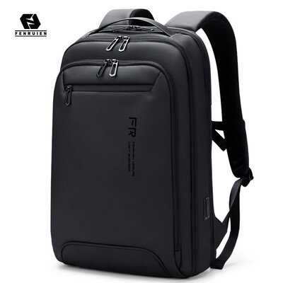 Fenruien Slim 15,6 hüvelykes laptop hátizsák többfunkciós alkalmi üzleti férfi hátizsák USB Charge Divat iskolai hátizsákok Unisex