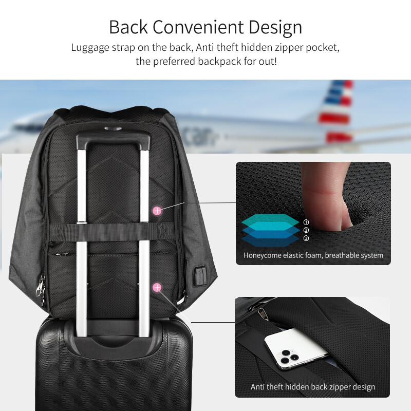 Tigernu Vodotesný batoh proti krádeži pre ženy Mochila 15,6-palcový notebook, USB batoh, módny cestovný školský batoh pre ženy
