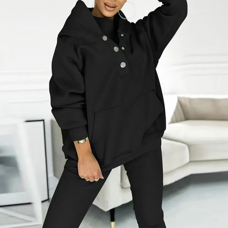 Set 3 piese pentru femei Trening casual, costum sport de toamnă, iarnă, hanorace+ vestă+ pantaloni, haine sportive calde, costum de îmbrăcăminte