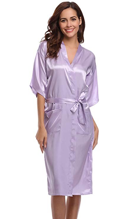 ΜΩΒ Γυναικεία ρόμπα Hot Sale Faux Silk Kimono Γυναικεία σέξι μπουρνούζι νυχτικό Mujer Pijama Μέγεθος SML XL XXL XXXL Zh02A