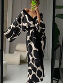 Halat de baie Hiloc până la glezne, halat de baie, cu mâneci trei sferturi, halat de iarnă pentru femei, cămașă de noapte 2024