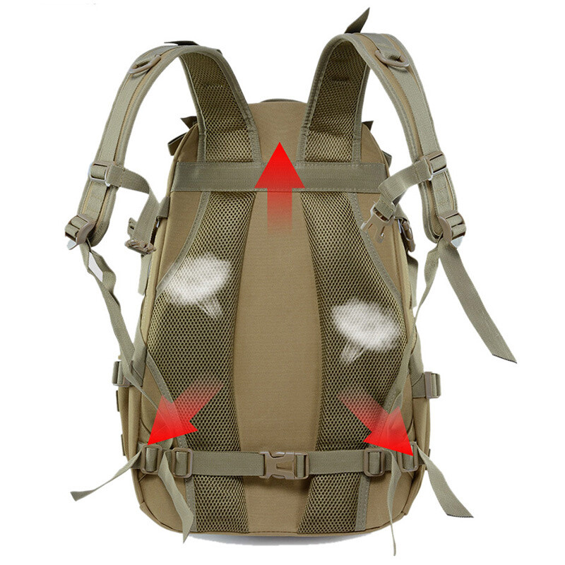 40L taktický batoh pre mužov, kempingový, turistický, reflexný 3D outdoorový cestovný batoh Molle 3P, horolezecký batoh cez rameno