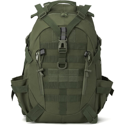 Taktický batoh QT&QY 40L pre mužov, kempingové, turistické, reflexné, outdoorové, cestovné tašky, prežitie, lezenie, taška Molle