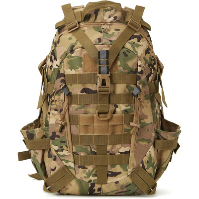 Taktický batoh QT&QY 40L pre mužov, kempingové, turistické, reflexné, outdoorové, cestovné tašky, prežitie, lezenie, taška Molle